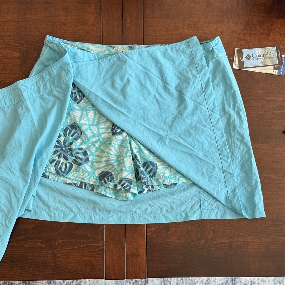 Columbia Aqua Wrap Skort with Patterned Inner Shorts